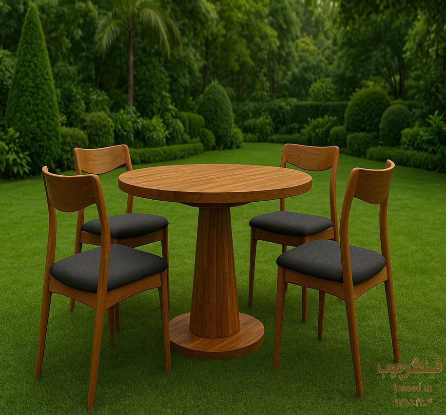 میز چوبی ناهارخوری فینگر جوینت